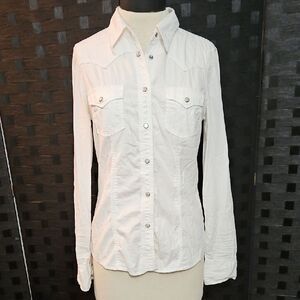 True Religion Y2K Western White Women's Top Size Small